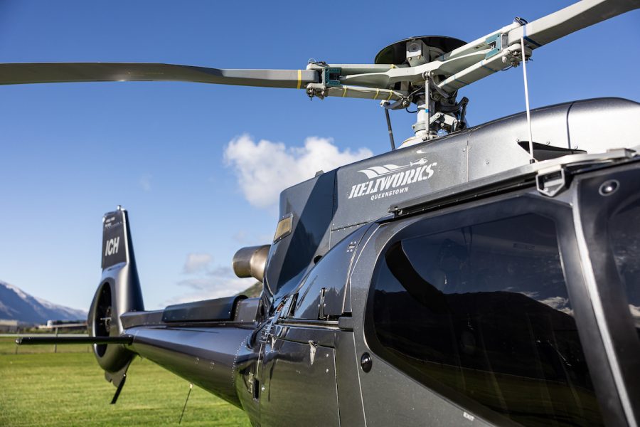 AIrbus H130 - Heliworks Queenstowns Black Helicopter, perfect for scenic flights and private charters.